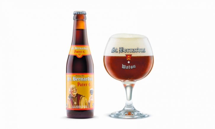 ST. Bernardus pater 6 flesje en glas